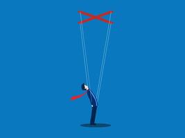 Control of men, corruption and injustice vector
