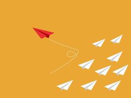 Think Different, Paper Plane Flies Out of Group vector