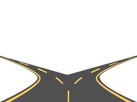 Choose a career, two way highway intersection, business concept. vector