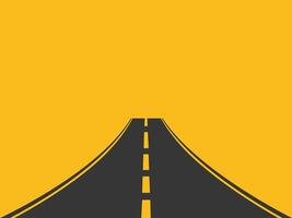Steadfast on the path, highway on yellow background vector