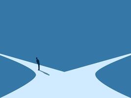 Businessmen decide to choose their own path vector