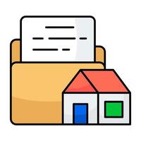 Conceptual design icon of property folder vector