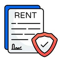 A design icon of rent paper vector
