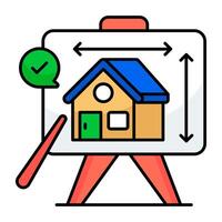 A design icon of home measurements vector