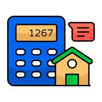 An icon of property calculation vector