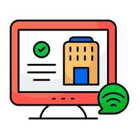 Trendy design of smart building vector