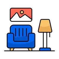 Modern colored design icon of sofa vector