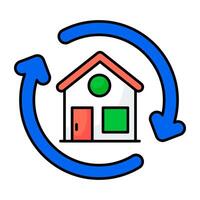 A icon of home exchange graphic vector