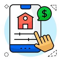graphicsgraphicsflat design icon of mobile home vector