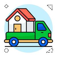 design icon of moving home vector