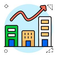 A icon of real estate values vector