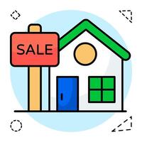 An icon of sale board vector