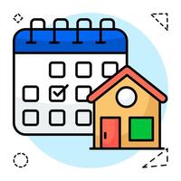 An icon of property schedule vector