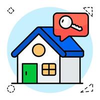 design icon of home key vector