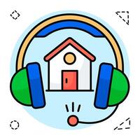design icon of estate helpline vector