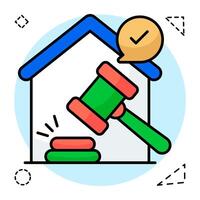 design icon of home auction vector