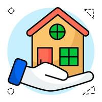 Trendy vectors design of home service