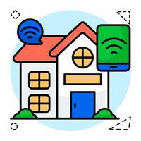 colored vectors design of smart home