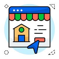 colored design icon of real estate website vector