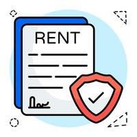 A unique design icon of rent papers vector