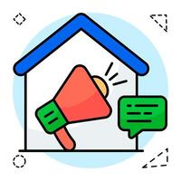 colored design icon of property promotion vector