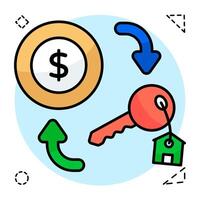 Conceptual design icon of home keys vector