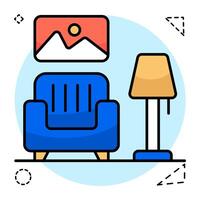 Modern colored design icon of sofas vector