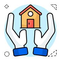 Conceptual icon of home care vector