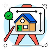 A icon of home measurements vector