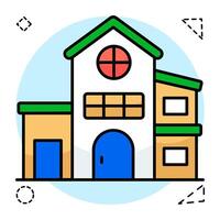Modern design icon of bungalow vector
