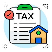 Modern design icon of property tax vector