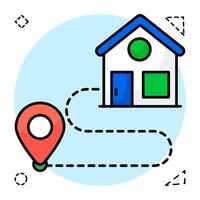 Modern icon of home locations vector
