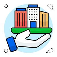 design icon of commercial building vector