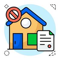 design icon of forbidden estate vector