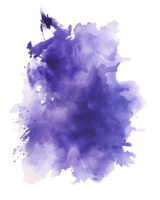 vibrant splash of purple watercolor paint, creating a dynamic and expressive abstract design perfect for adding artistic flair. png