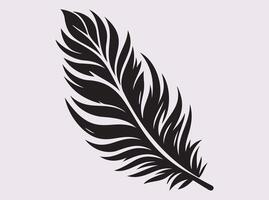 Modern Bird Feather Silhouette for Logo Design and Branding Concepts vector