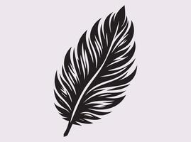 Abstract Bird Feather Silhouette for Unique and Elegant Craft Ideas vector