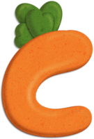 3Capital Letter C 3D Carrot Colorful Letter Font png