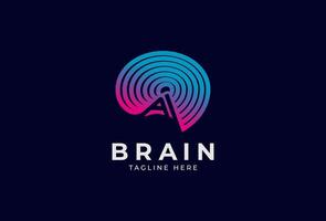 Artificial intelligence Brain Logo Design vector