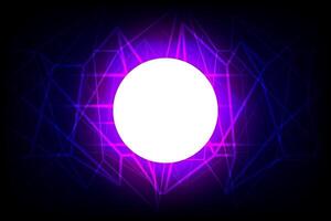 A purple laser beam shoots straight from the center of the digital circuit, representing energy, high speed communication, and cutting-edge technology in the digital age. vector