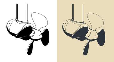 Azimuth thruster illustrations vector
