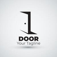 open door logo design flat icon template vector