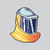 Protective Safety Hazmat Helmet Icon pixelated for the pixel art game and icon for website and game. old school retro. vector