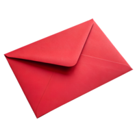 A vibrant red envelope isolated transparent background perfect for messaging correspondence and holiday greetings png