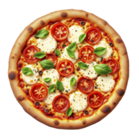 Pizza with mozzarella cheese and tomatoes on a black background png