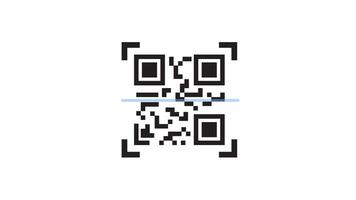 qr code scan barcode animaiton icon video