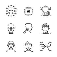 MindMesh Machine Learning Set vector