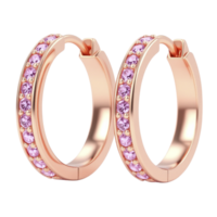 rosado cristal aro pendientes png