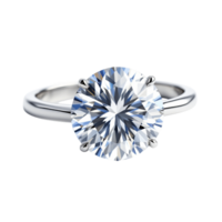 un redondo brillante cortar diamante compromiso anillo png