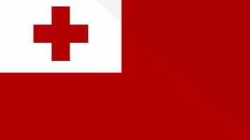Animation of the appearance and disappearance of a flat flag 2D Tonga video